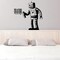 Banksy Vinyl Wall Decal Robot Graffiti Machine Painting Barcode Street Graffiti Sticker 31 x 31